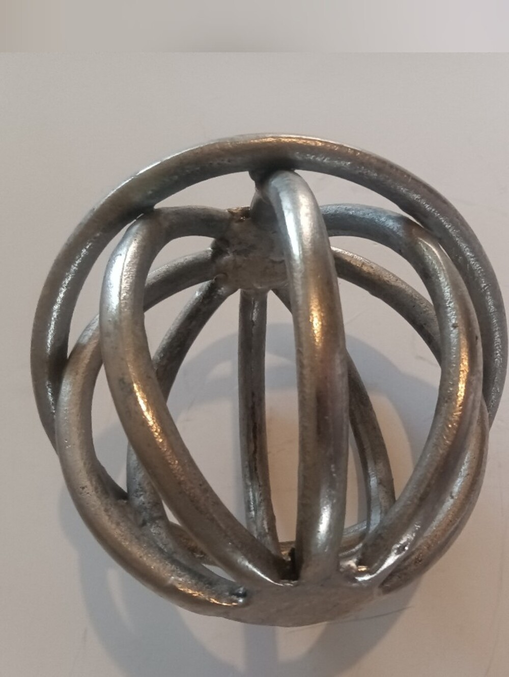 Z Gallerie Decorative Metal Orb Sculpture - Silver